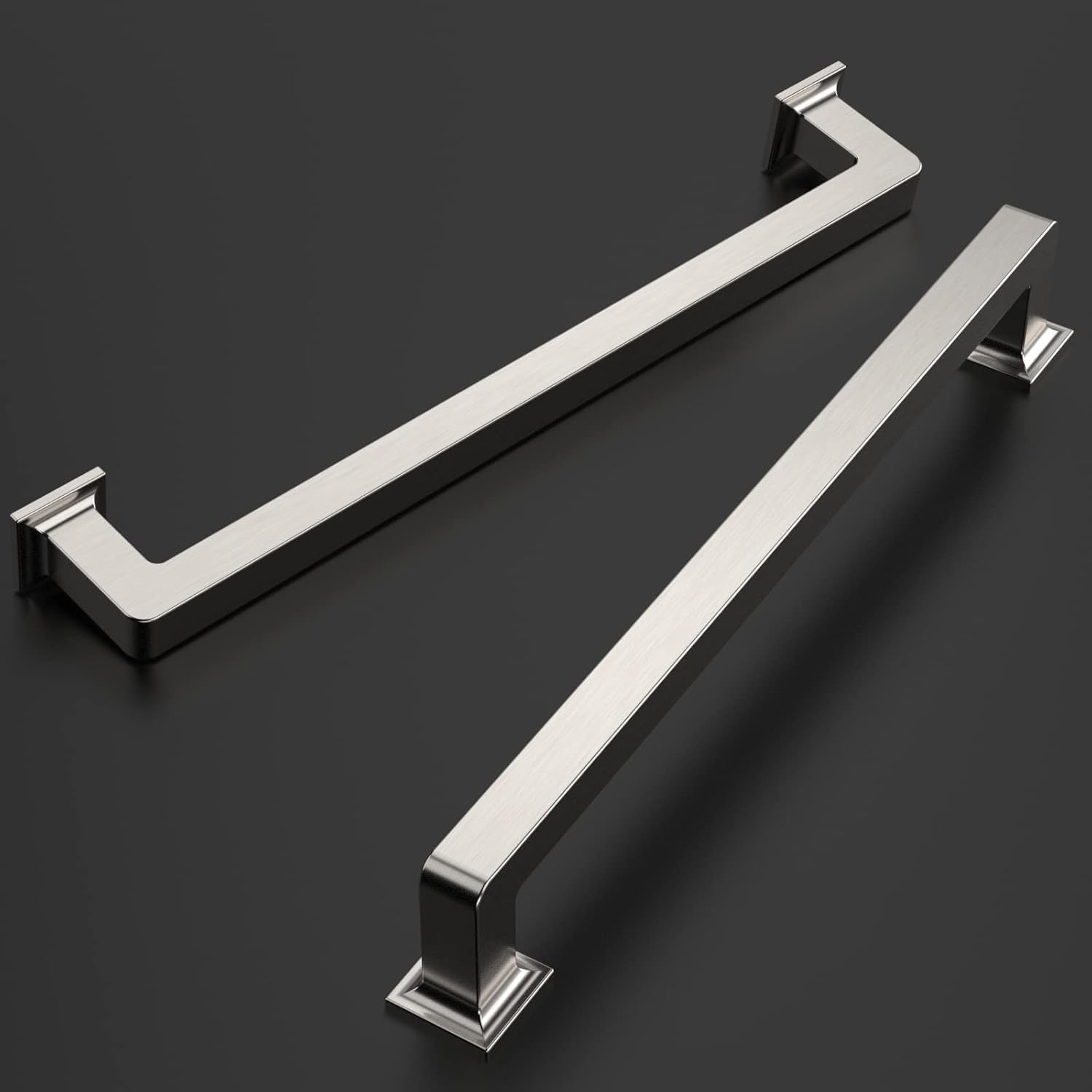 Amerdeco 10 Pack Brushed Satin Nickel Cabinet Pulls 10 Inch(256MM) Hole Centers Kitchen Cabinet Handles Cabinet Hardware Kitchen Handles for Cabinets Cupboard Handles Drawer Pulls ZH0019… 10"/256MM Hole Center Brushed Satin Nickel 10