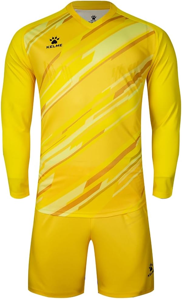 KELME Kids Padded Goalie Shirt,Youth Goalkeeper Jersey,Long Sleeve Soccer Football Training Uniform