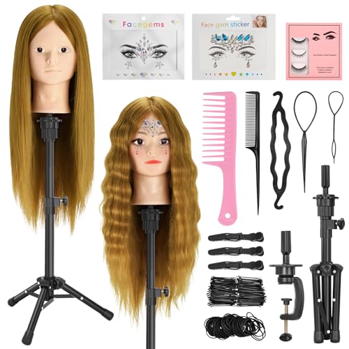 TwoWin Real Hair Mannequin Head