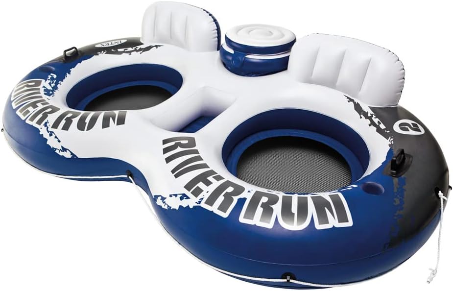 Intex River Run II Sport Lounge Inflatable Water Float, Multi-Colour, 951/2 x 62 inches, 58837