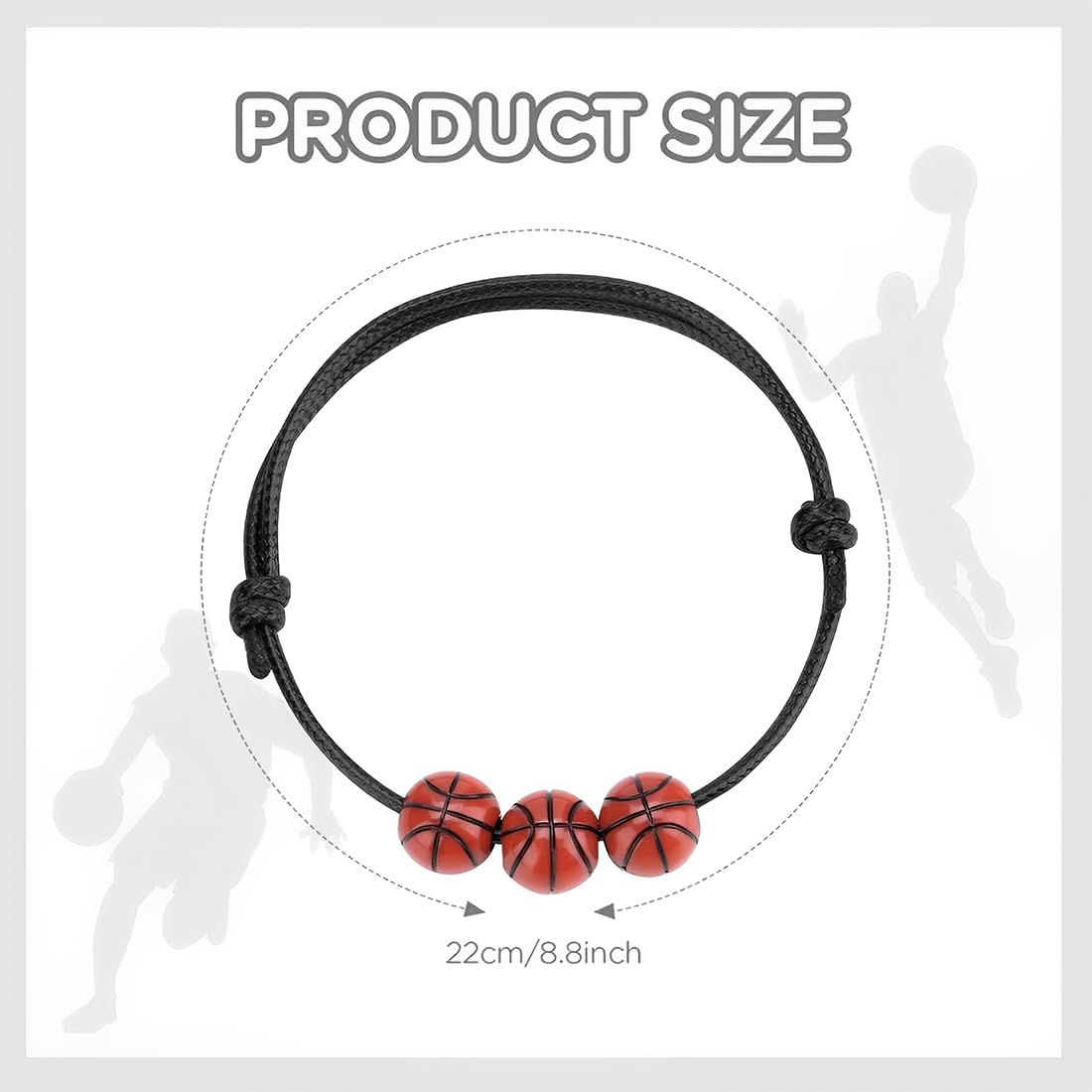 12 Pezzi Bracciali Intrecciati Basketball, Bracciale Regolabile,Basketball Charm Braccialetti, Braccialetto del Basket Sportivo,Bracciale Basket per Adolescenti Adulti Bomboniere