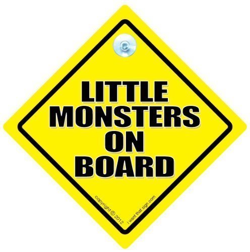 Little Monsters On Board Car Sign, Baby on Board, Baby On Board Sign, Little Monster Sign, Bumper Sticker, Decal, Car Sticker, Grandchild On Board, Baby Car Sign, Baby Signs