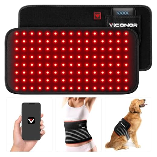 Viconor Red Light Therapy Belt for Body Comfort - Wireless APP-Controlled Wearable Dual Power Modes (Large)