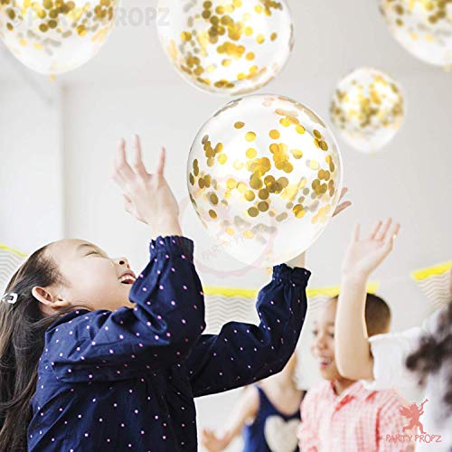Image of Party Propz Golden Confetti Balloons for Decoration - 30 Pcs Confetti Balloons for Decoration | BirthDay Decorations, Balloons for Birthday Decoration (Confetti)