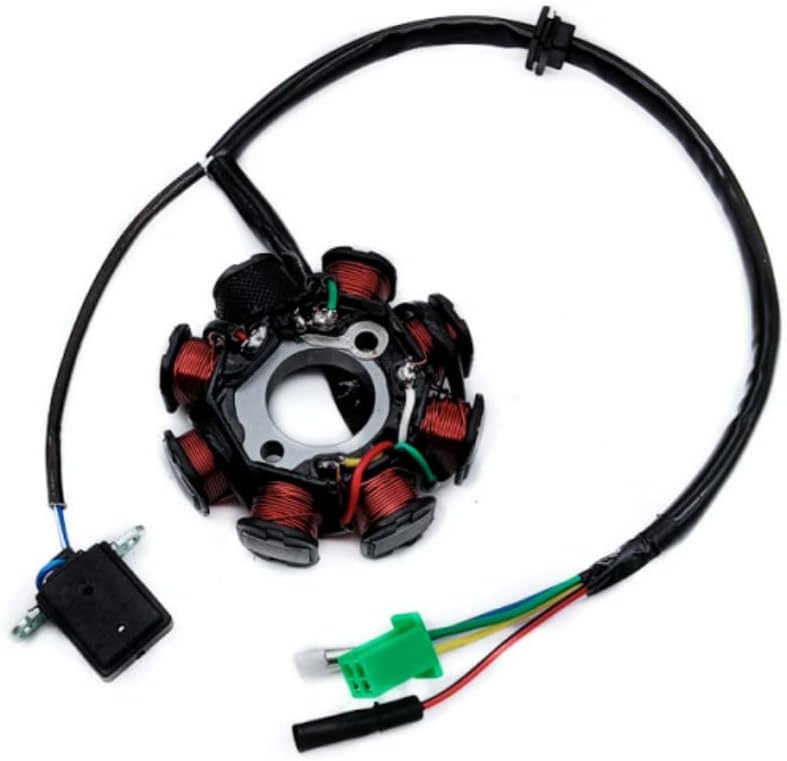 GY6 125cc 150cc 8 Coil Magneto Alternator Stator for 152QMI 157QMJ Chinese Scooter Moped ATV Go Kart Quad Engine Taotao Jonway Icebear Baja Coolster Lance SUNL Vento