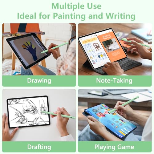 Image of Stylus Pen for iPad 2018-2023 with Palm Rejection, Active Pencil for iPad 10th /9th /8th /7th /6th Generation, for iPad Pro 11 /12.9 inch, for iPad Air 5th /4th /3th Gen, for iPad Mini 6th /5th Gen (Green)