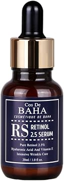 Cos De BAHA RS Retinol 2.5% Vitamin E Skin Serum 30/60ml for Firmness and Radiance
