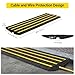 MERXENG Rubber Driveway Gutter Slope Ramp 48in 3Pack - Industrial-Grade Driveway Gutter Gutter Slope Ramp, Low Profile Design for Cars, Water Channel for Drainage, Perfect for Driveway Thresholds