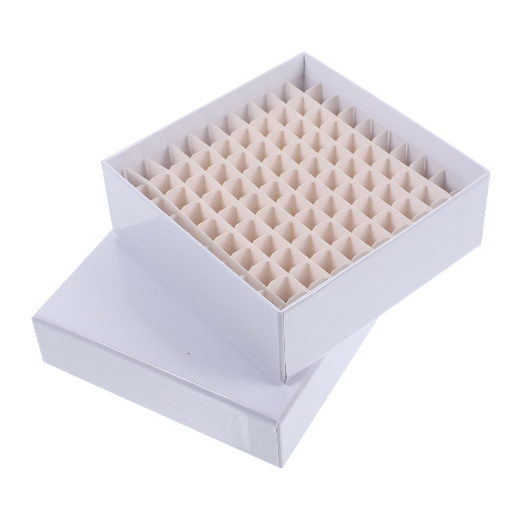 GLEAVI Aufbewahrungsbox 100-fächer Mikrozentrifugenröhrchen Papier für mit Praktische Multi Gitter Design zur Sicheren Lagerung im Gefrierschrank (gefriertuhe)