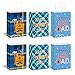 HEYINSHEN 12 Pcs Fathers Day Gift Bags Father's Day Bags with Handle Happy Fathers Day Gift Bag Bulk Best Dad Gift Bag Dad Treat Goodie Present Boxes Blue Party Supplies for Dads Men Birthday Decor