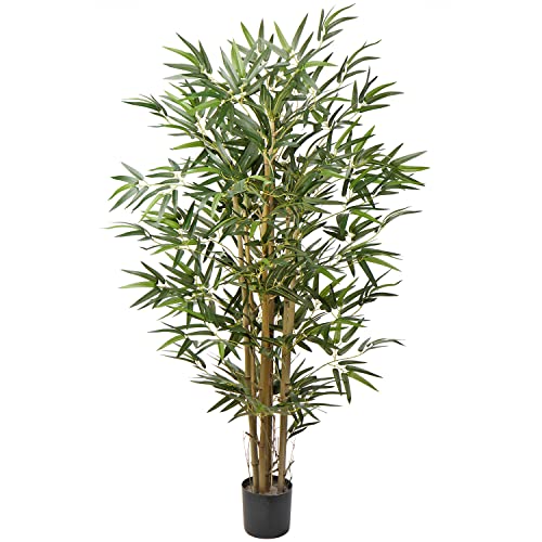 Bambou Artificiel, Arbre Artificielle Interieur en Extérieur, Idéal pour la Décoration de La Maison, Arbre Artificiel, Plante Artificielle (122 cm)