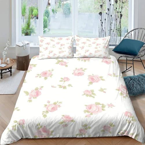 Parure de lit microfibre marbre rose de luxe Super King - 4