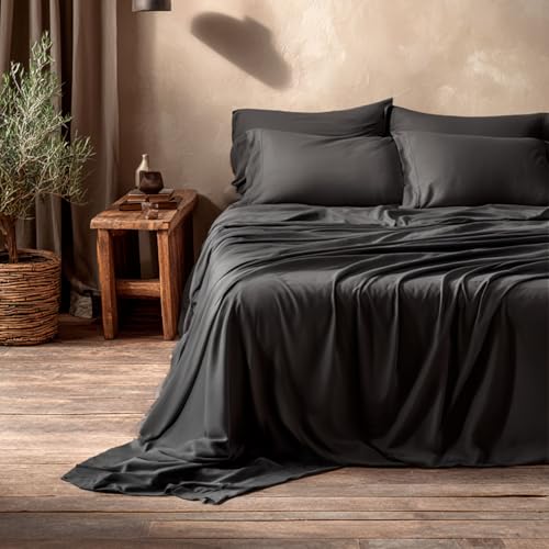 Consejos para Comprar Sábanas y fundas de almohada para comprar hoy. 43 Smart Bamboo: Juego de Sábanas 100% Microfibra con Doble Cepillado para una Mayor Suavidad / 1800 Hilos de Alta Calidad/Ligera y Súper Suave de Fácil Cuidado (Carbón, King...