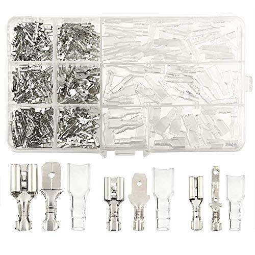270 pz cavo elettrico connettore maschio connettori femmina forcella Wire Crimp terminal block con guaina isolante kit 2.8 mm 4.8 mm 6.3 mm
