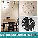 VANGOLD Mute DIY Reloj de Pared sin Marco Espejo Grande 3D Sticker-2...