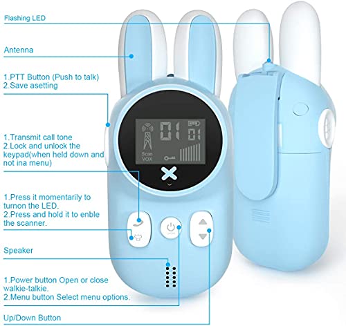 Brinquedos para meninos e meninas de 3 a 12 anos, YUNSYE Walkie Talkies para crianças com 22 canais