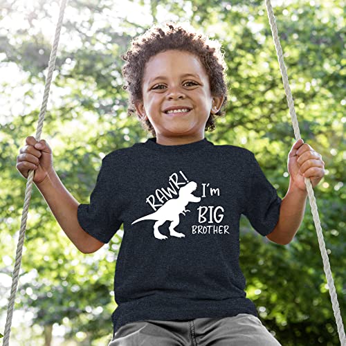 rawr im Big Brother Shirt Dinosaur Toddler boy Tshirt Dino Announcement ouotfit.3