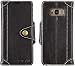 Produktbild LENSUN Hülle für Samsung Galaxy S8 Plus, Handyhülle Handytasche Leder Tasche Flip Case Schutzhülle für Samsung Galaxy S8 Plus - Schwarz (GT-S8P-BK)