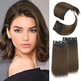 LNERATO 4 PCS Hair Toppers for Women Synthetic Clips in Hair Topper Invisible Clips in Hair Extensio