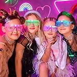 Hxezoc 15 Pack Light Up Glasses Glow in The Dark LED Glasses, 80s 90s Party Favors Plastic Glasses For Kids Adults Neon Party Sunglasses, Birthday Wedding Concerts Carnival School Party Supplies - Image 4