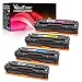 Valuetoner Compatible Toner Cartridge Replacement for HP 125A CB540A for Color Laserjet CP1215 CM1312nfi CP1515n CP1518ni CM1312 MFP Laser Printer (1 Black, 1 Cyan, 1 Magenta, 1 Yellow, 4 Pack)