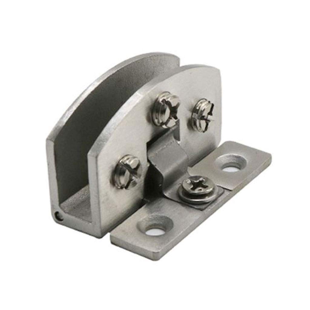 Nvsfzgiyg D 2Pcs No Rilling Heavy Uty Clamp Hinge Zinc Alloy Wine Cabinet Glass Oor Hinges(D)