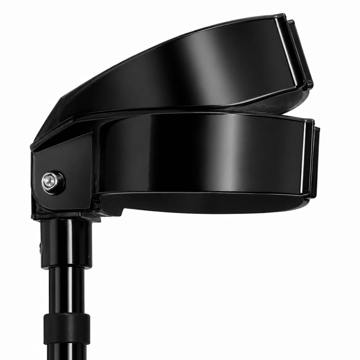 Stampelle regolabili per avambraccio per adulti, stampelle pieghevoli in alluminio leggere con manici ergonomici e polsini chiusi girevoli (nero)