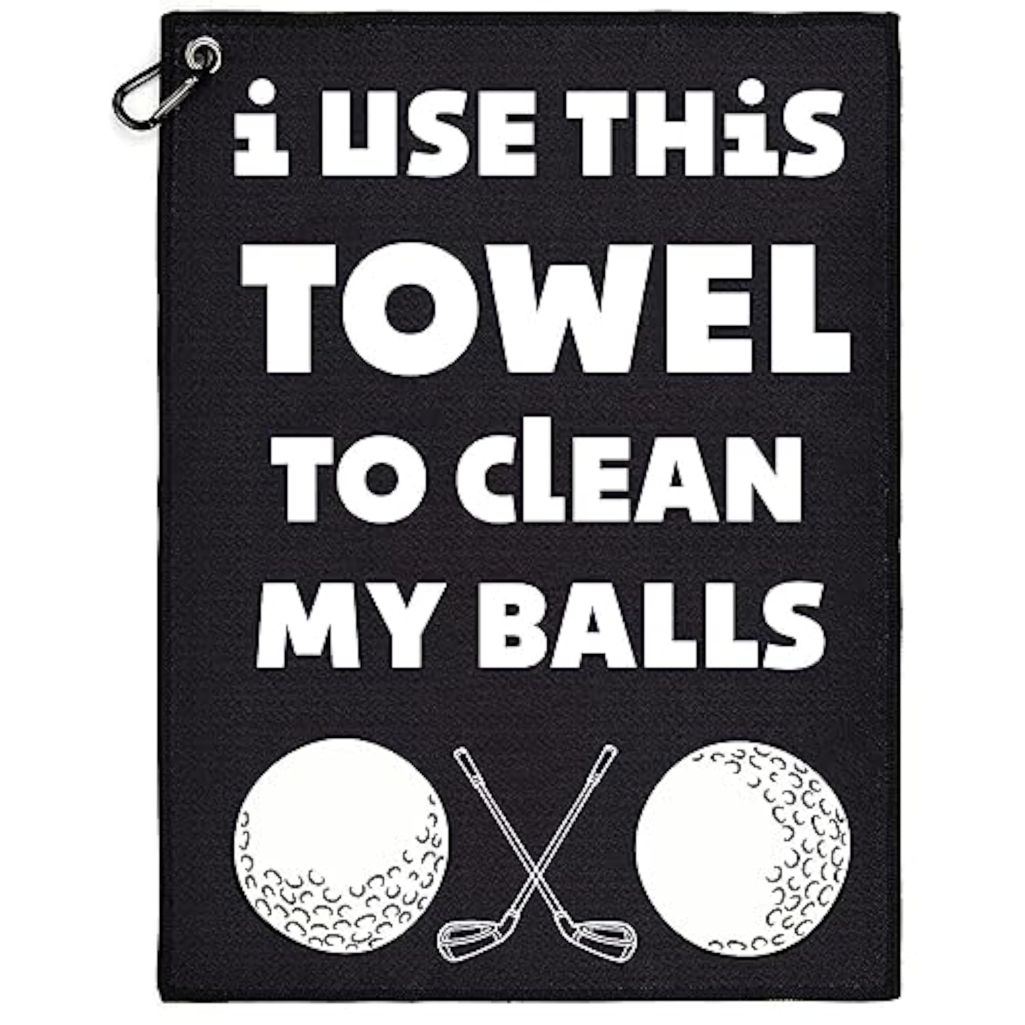 Printed Golf Towel, Wash My Balls