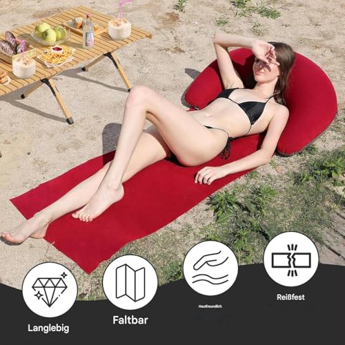 Tapis de plage d'extérieur floqué matelas pliable randonnée et piscine - 5