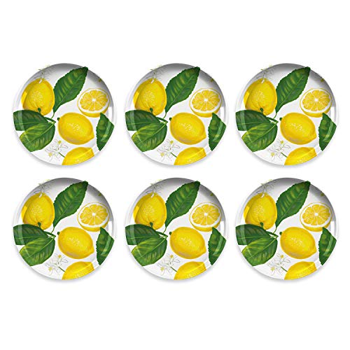 Tarhong Lemon Fresh Pure Melamine Salad Plate, 8.5", Set Of 6 #TOP9
