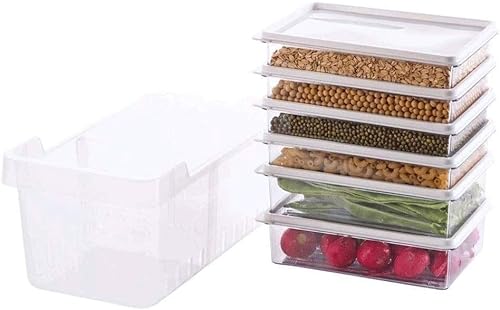 IEASE fh Bento Boxes - Juego de 7 recipientes de alimentos caja de plástico para crujientes organizador de almacenamiento para refrigerador caja de
