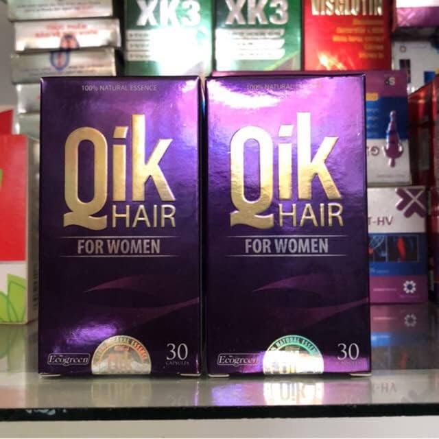 02 Boxs - Vien Uong Qik Hair Women - Phu Nu - Giam Rung Toc Ngan Ngua Toc Bac, kich thich moc toc nhanh