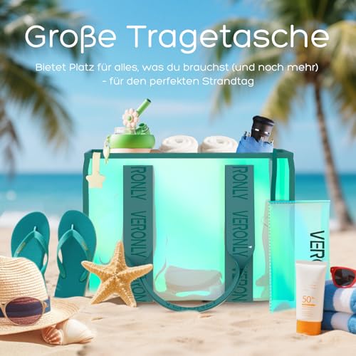 Sac de plage transparent et étanche protégeant vos affaires de l'eau