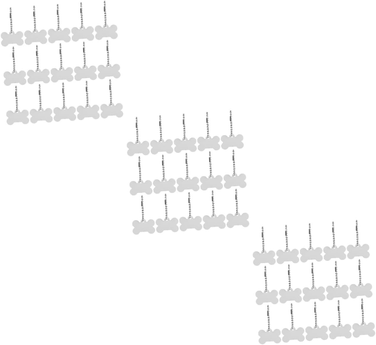 DOITOOL 60pcs Double-Sided Blank Sublimation Dog Tags Name Tags for Dogs and Cats for Engraving Information