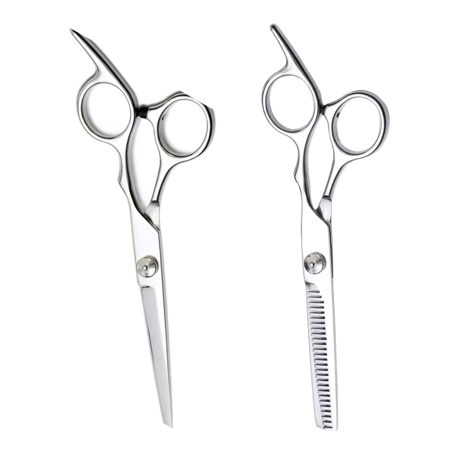Hair Cutting Scissors, Stainless Steel Hair Cutting Scissors, Professional Use, Home Use, Barbering, Beauty, Rust Resistant, Lightweight, Beginners, Self-Cutting Scissors (Flat & Teeth Scissors) : Bea