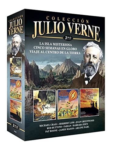 Mysterious Island + Five Weeks in a Balloon + Journey to the Center of the Earth Blu Ray Box Set 3 Disc Jules Verne Collection Set