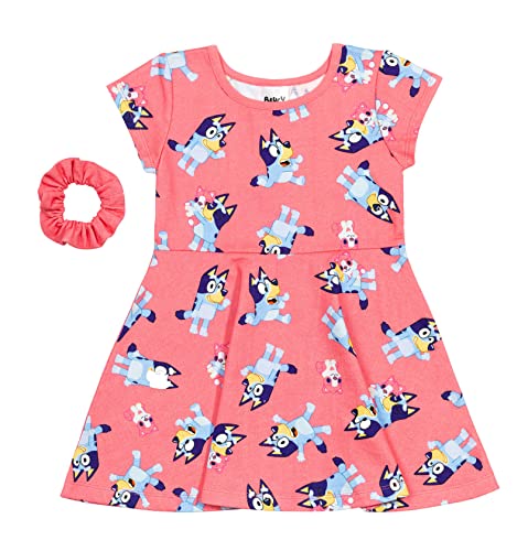 Bluey Little Girls Skater Dress Pink 6