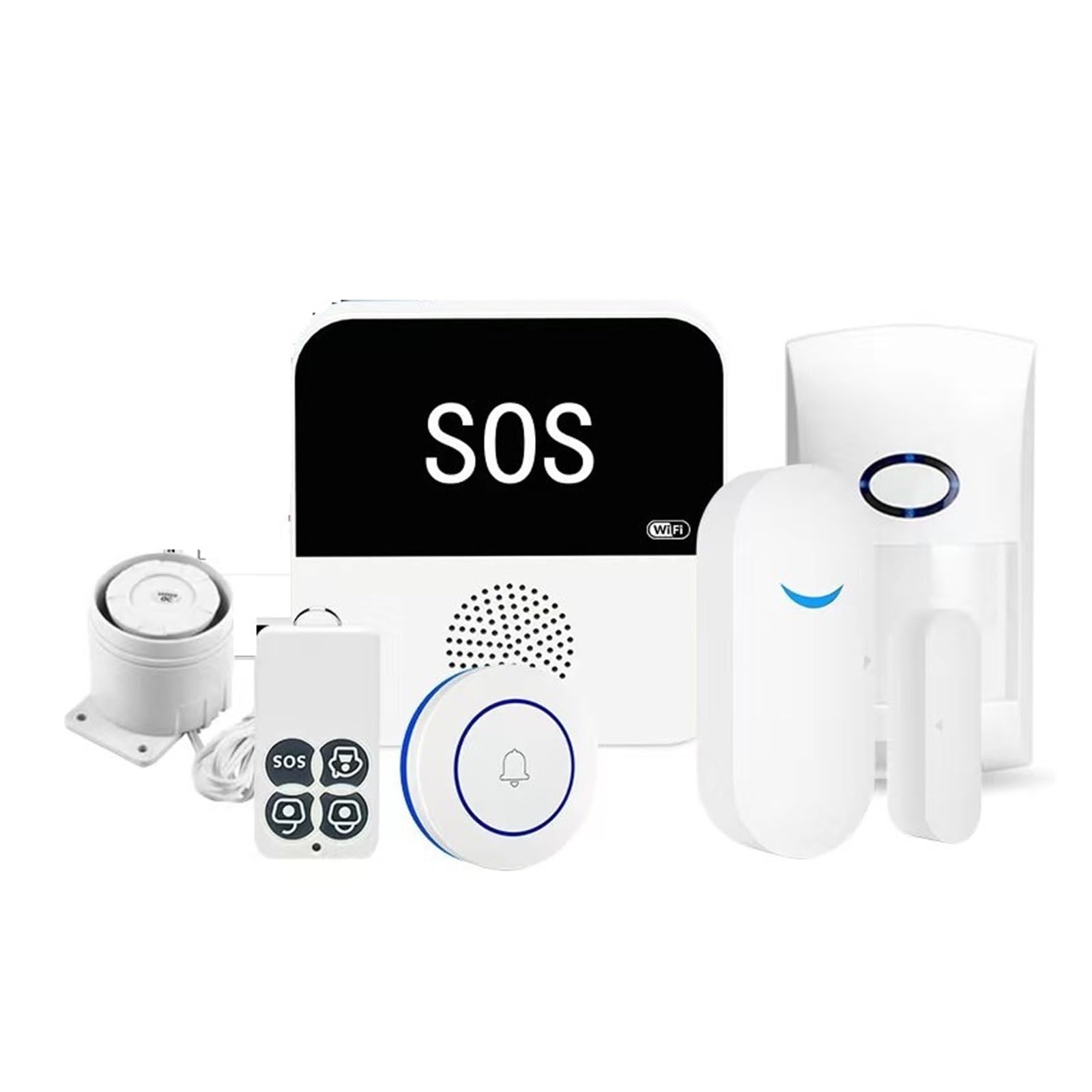 Sistemi Allarme Casa Wireless WiFi Smart Home Automation di allarme Kit protezione sicurezza con sensore antifurto(KIt B)