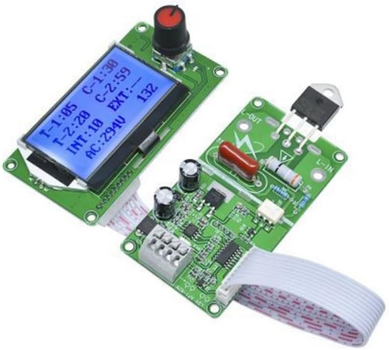 Electronics Video Games Replacement Parts Accessories 40A LCD Display Digital Double Pulse Encoder Spot Welder Welding Machine Transformer Controller Board Time Control Board - (Green)