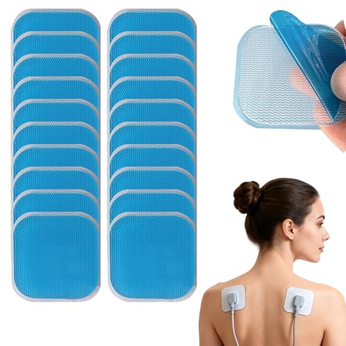 24 electrodos para electroestimulador, gel de repuesto para electroestimulador abdominal, para electrodos de cintura y glúteos, lámina de gel EMS ABS Gel Training, para músculos abdominales