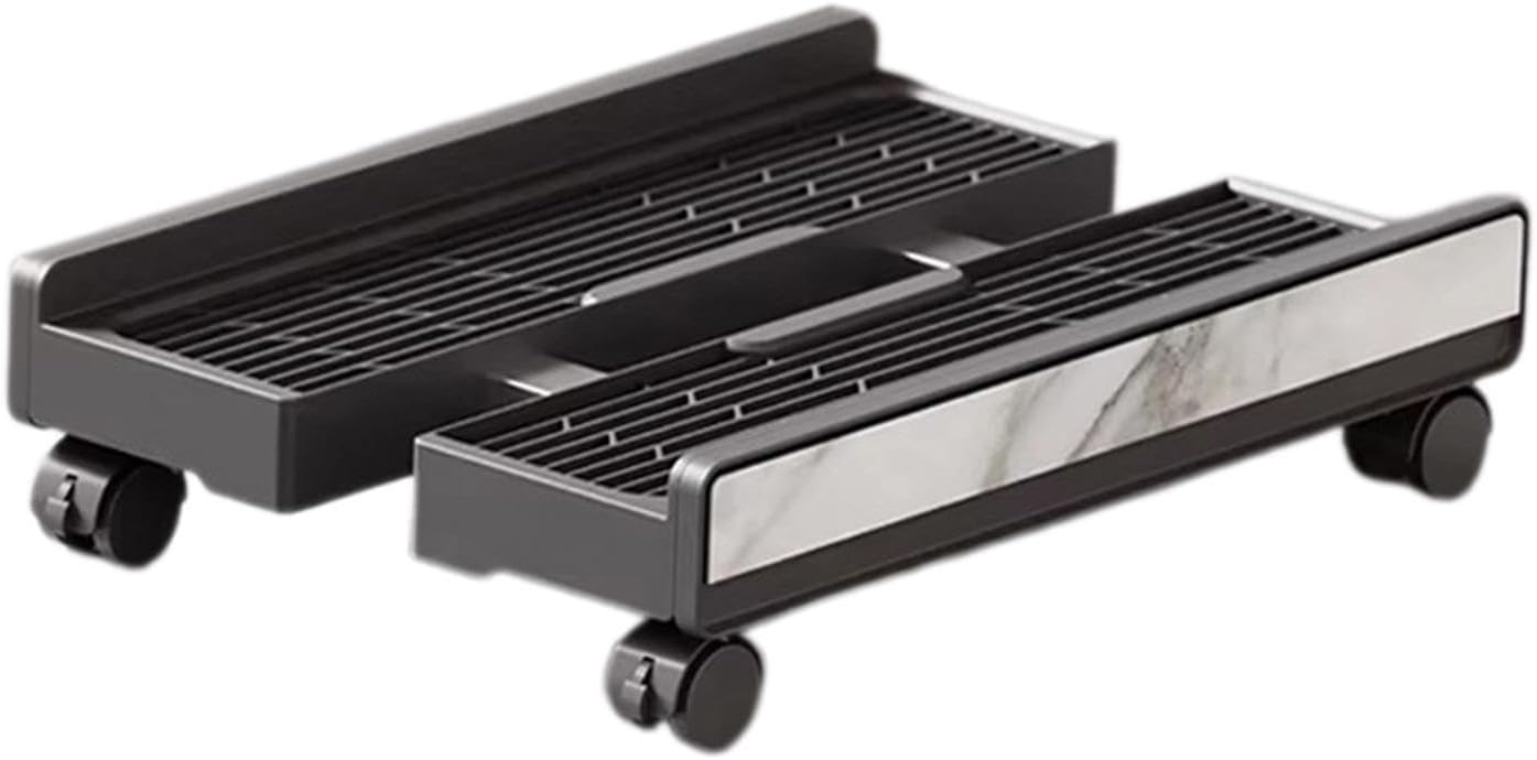 Soporte para Torre de Computadora Ajustable Negro Grano Mármol miniatura 1