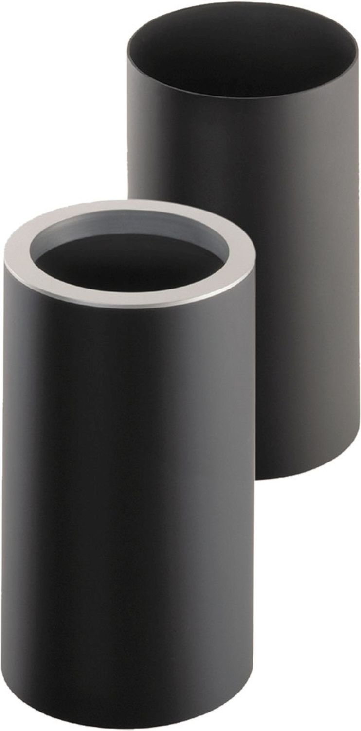 Helit H5802194 - Papierkorb „the architect“ 17L, anthrazit / silber, mit Ring, 1 Stück