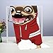 Produktbild best pillow Mops Hund Hoodie Jacke Cartoon Natur Handtücher 40 x 70 cm / 15,7 x 27,5 Zoll, Handtuch für Möbel, Bad, Strand, Yoga, Camping, Schwimmen, Sport, Hotel und Spa usw. Tägliche Bedürfnisse