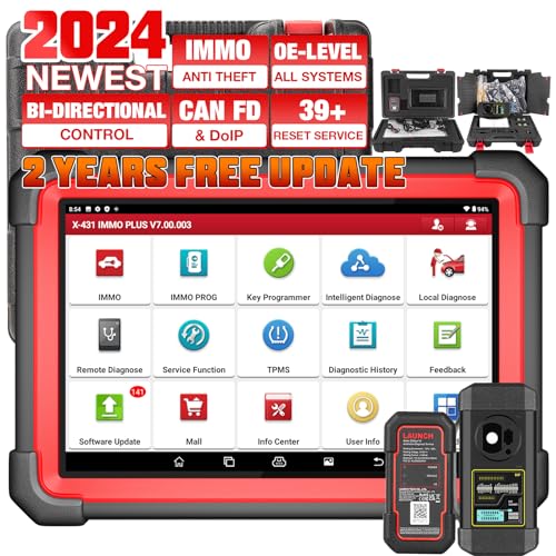 LAUNCH X431 IMMO Elite 2024 Complete Key Programming Tool with X-PROG3 Programmer, ECU Clone/Match, All System Bi-Directional Tool,CANFD&DOIP, 39+ Services,2 Yrs Free Update,Same as IMMO Plus