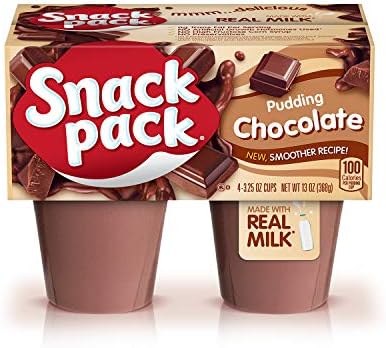 Snack Pack Chocolate Pudding Cups, 3.25 ounce, 4 count (Pack of 1)