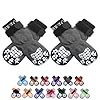 PUPTECK Anti-Slip Dog Socks with Double Sides Grips for Small Medium Large Dogs Hardwood Floors Prevents Licking, Dog Shoes for Hot Pavement Traction Control Paw Protector for Senior Dogs, Grey S