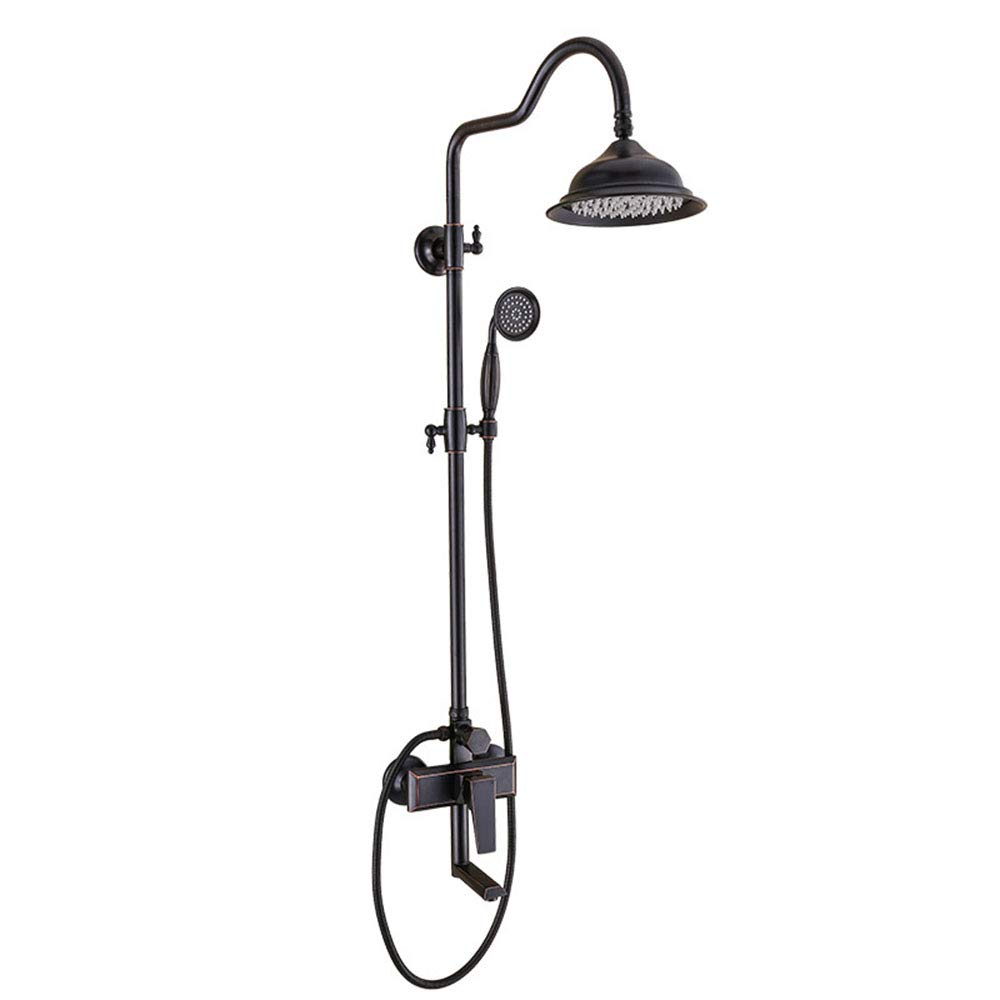 Mitigeur de douche noir antique anti-calcaire en laiton pour rénover une salle de bain ancienne
