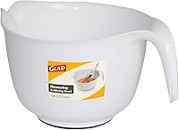 Vista 6 de Glad Tazón para mezclar con asa – 3 cuartos Plástico resistente con boquilla de vertido y base antideslizante Suministros de cocina aptos