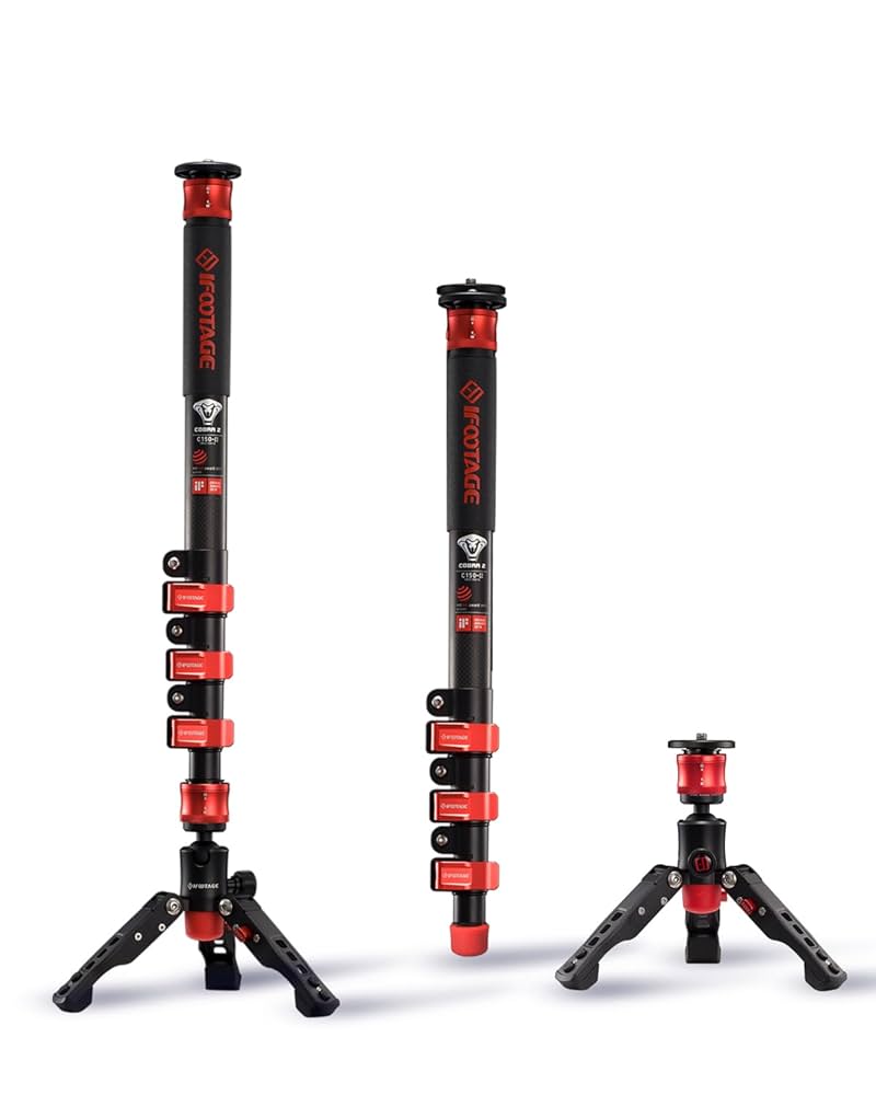 Amazon.com : IFOOTAGE Monopod with Feet, 59'' Lightweight