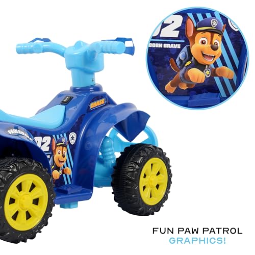 Paw Patrol Chase 6V Quad for Kids - Powerful and Safe Ride-On Toy with Rechargeable Battery, Forward and Reverse Driving, Foot Peddle, Ages 2-3